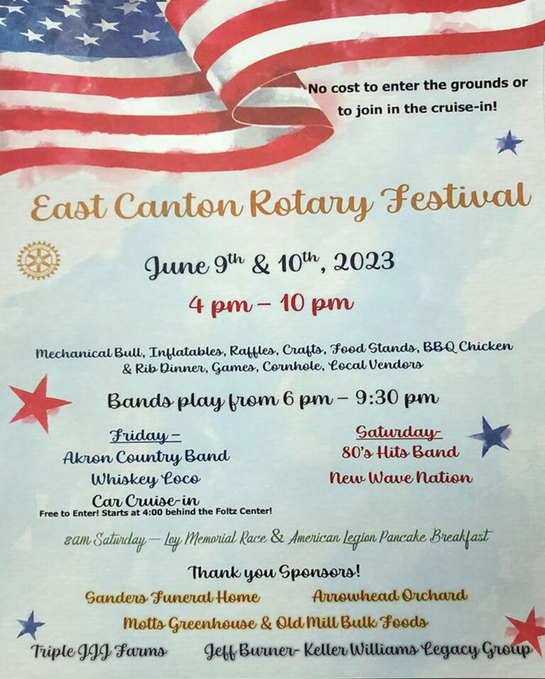 East Canton Rotary Festival June 9 10 Village of East Canton Home